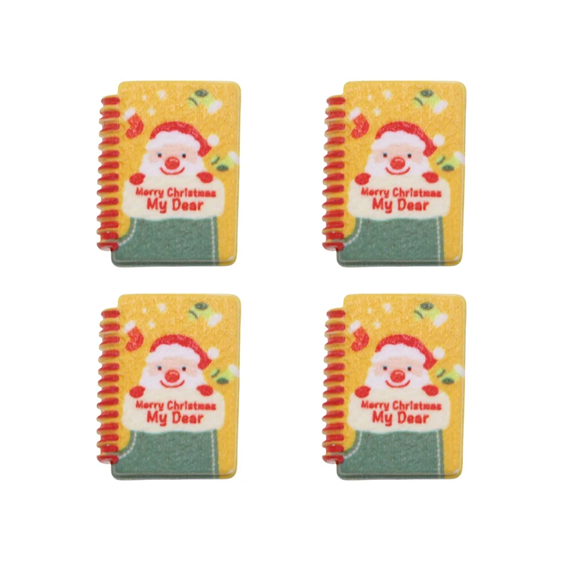 Chaussettes miniatures en résine de simulation de dessin animé, mini modèle de maison de beurre, chaussettes de Noël, accessoires de décorations de bricolage pour ordinateur portable, chaud, nouveau, ensemble de 4 pièces