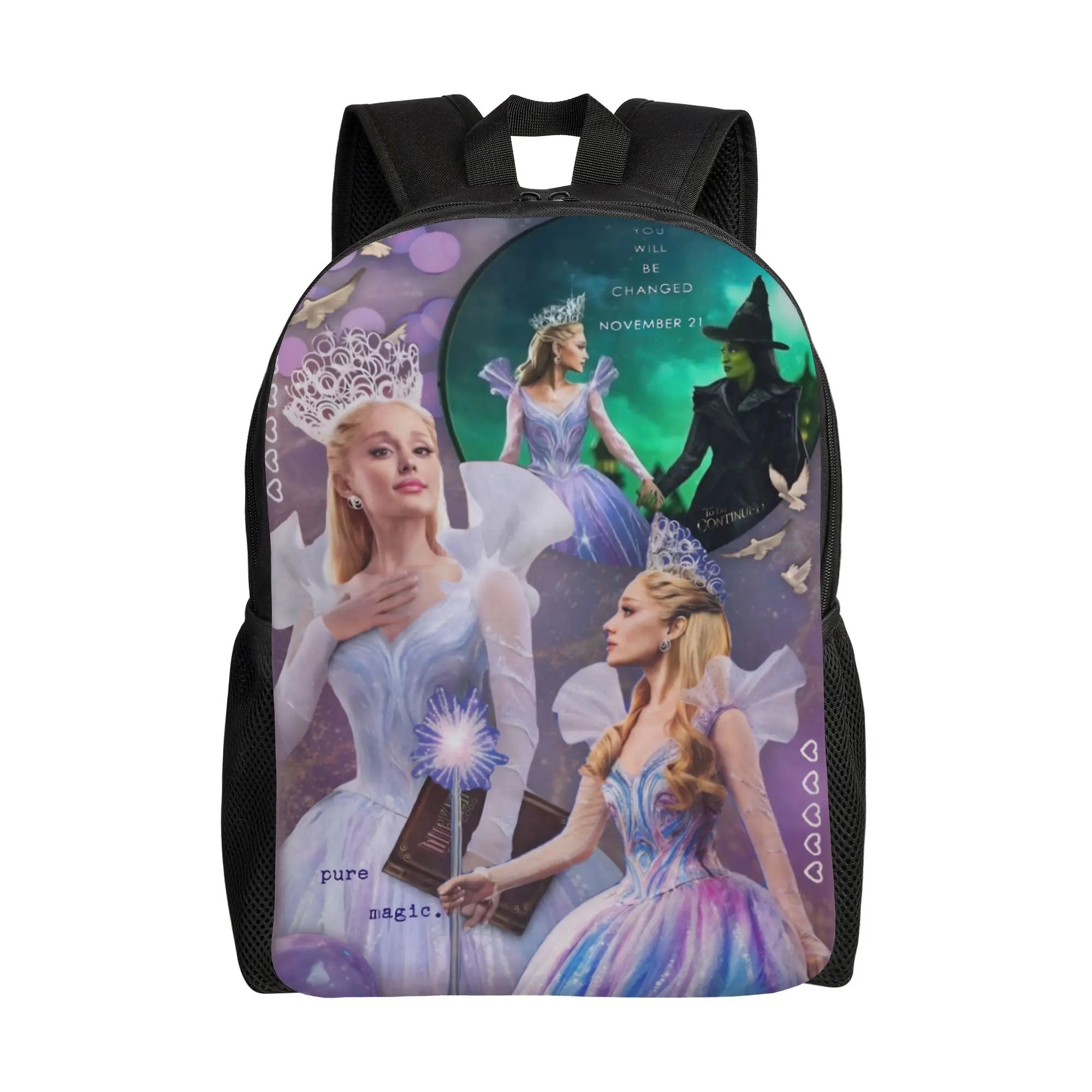 

Рюкзак Wicked For Good Elphaba Glinda для мужчин и женщин, студенческий, для походов, путешествий, повседневный, с изображением ведьмы из мюзикла, сумка для ноутбука, уличная сумка через плечо