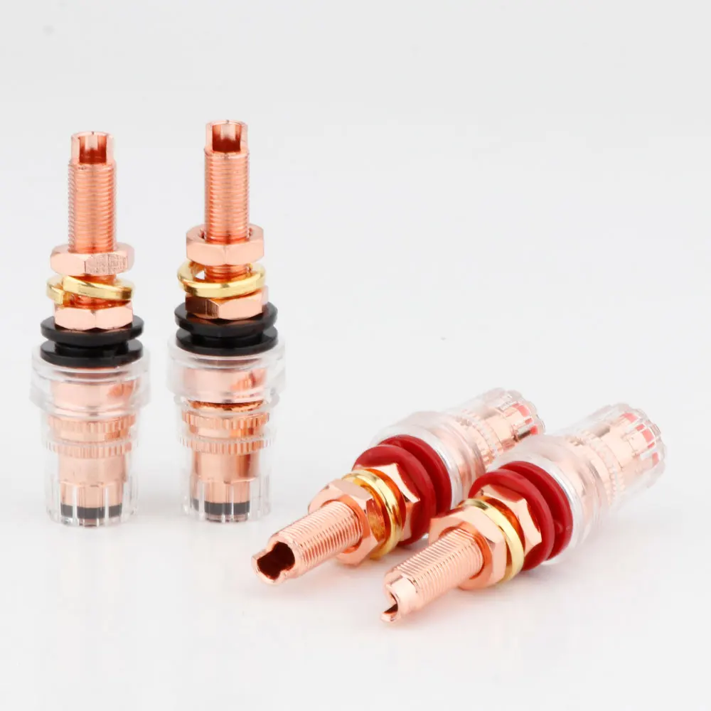 

Preffair HIFI Pure Copper Conductor Binding Post Speaker Terminal Banana Plug Socket Connector