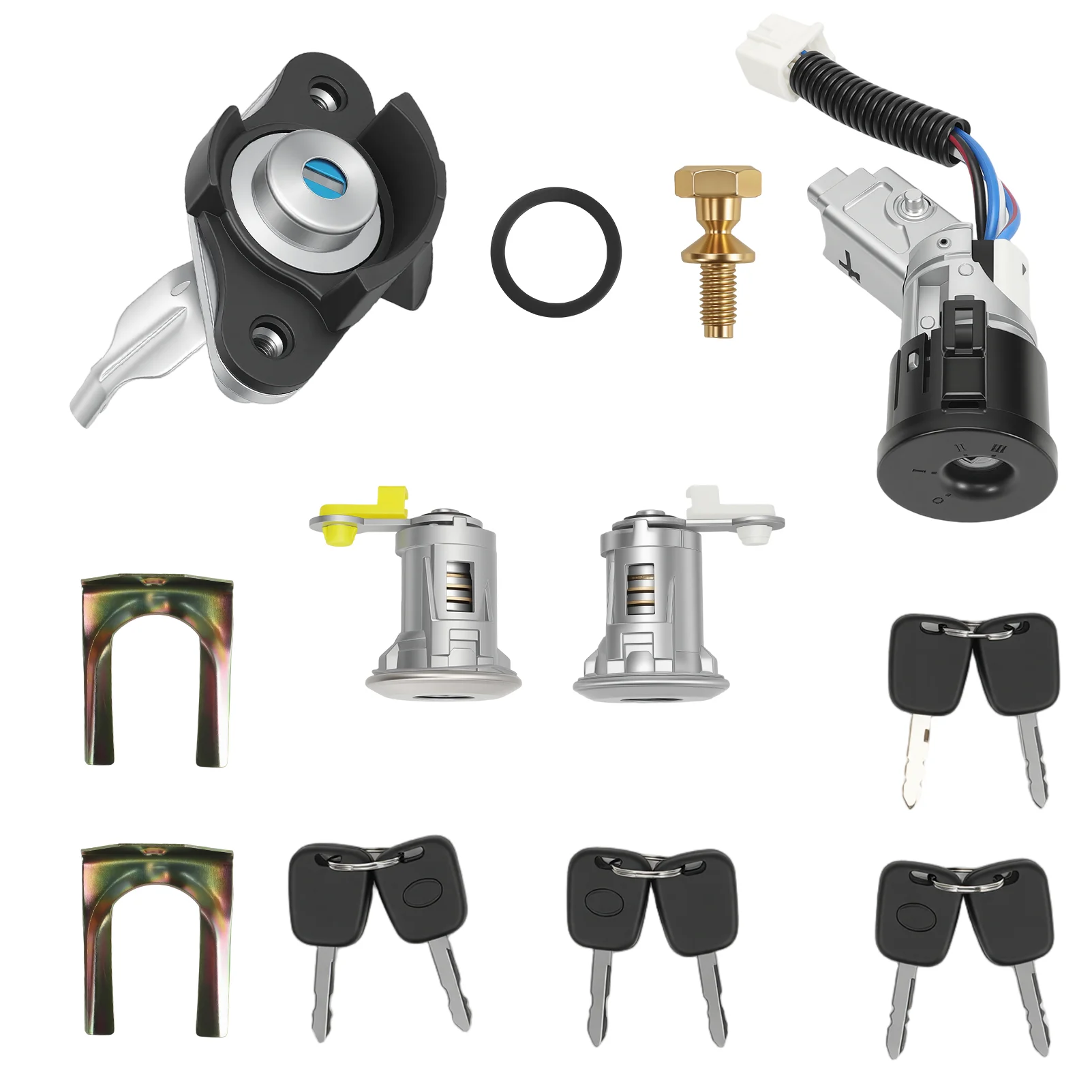 

Комплект из 16 замков зажигания N0501412 для Citroen C1, Peugeot 107, Toyota Aygo 9170.Y8, внешние запчасти, замки и фурнитура