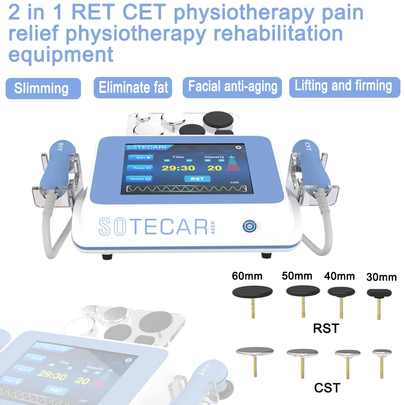 448KHZ Tecar Therapy RET CET permeabile al calore per alleviare il dolore del corpo tenuta della pelle terapia per la rimozione della cellulite Indiba permeabile al calore