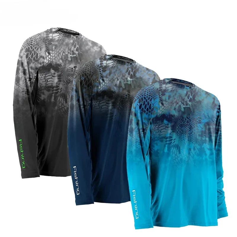 New Fishing Clothing Men's Vented Long Sleeve Uv Protection Sweatshirt Breathable Tops Summer Fishing Shirts