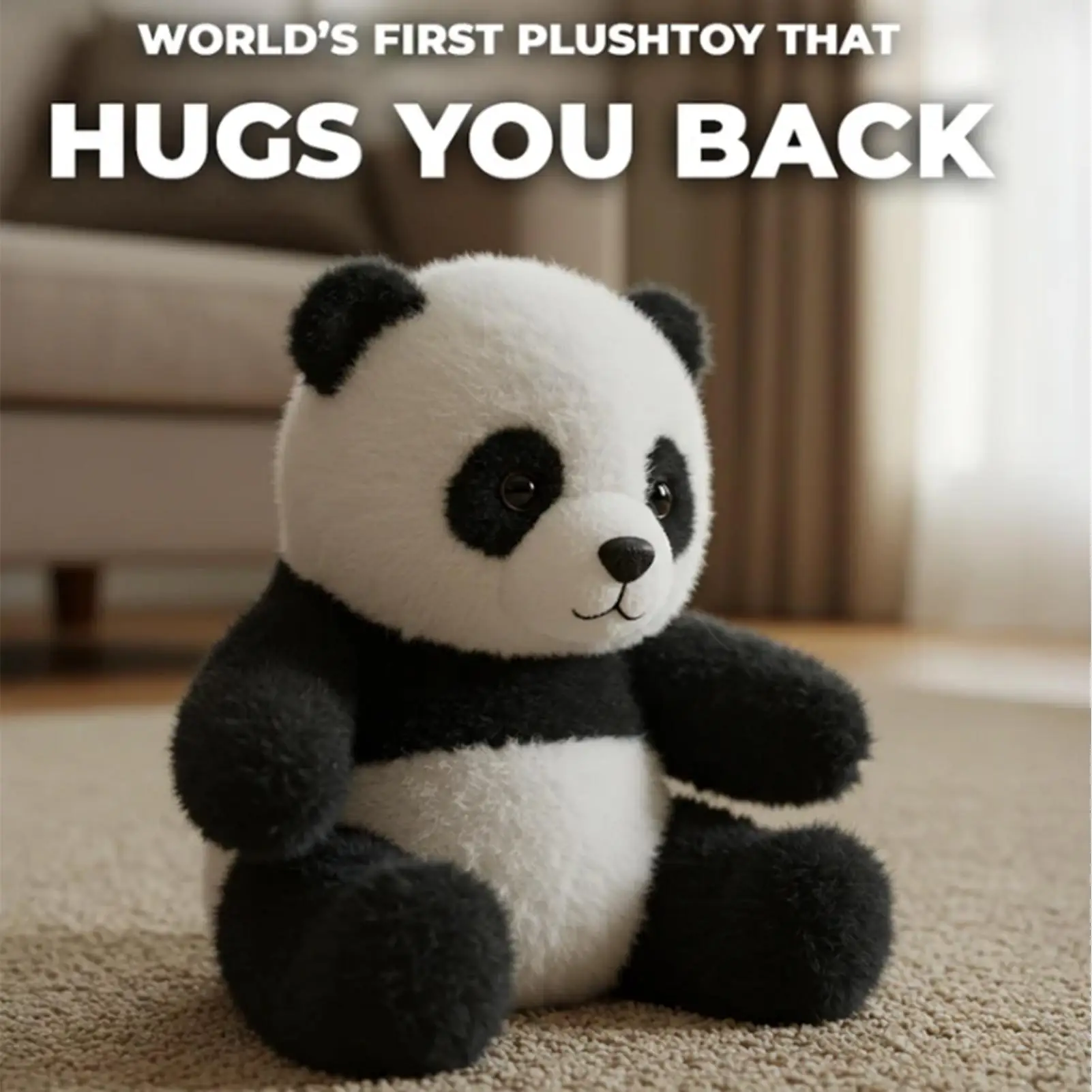 

Stuffed Animal Pandas Huggable Plush Pandas Toy Cute Stuffed Animal Doll Emotional Soothing Companion for Bedroom Table Shelf