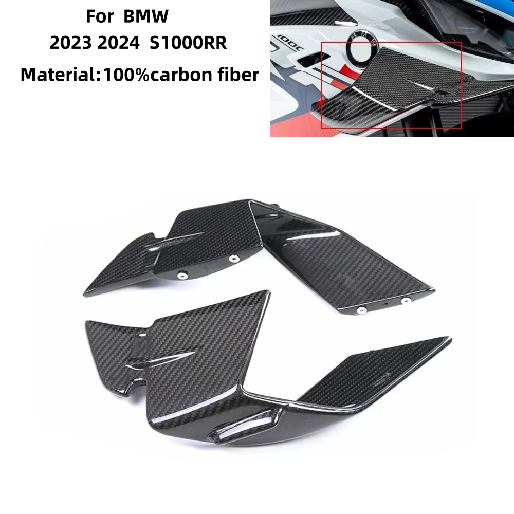 

Для BMW S1000RR 2023 2024, крылышки из углеродного волокна, фиксированные боковые крылья, комплект обтекателя для мотоцикла, аксессуар, модифицированные ласты с улучшенной производительностью