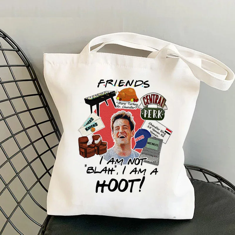 

Friends Tv Show Shopping Bag Graphic Tote Handbag Fashion Vintage Harajuku Shopper Bag Large-capacity Female Women Shoulder Bag