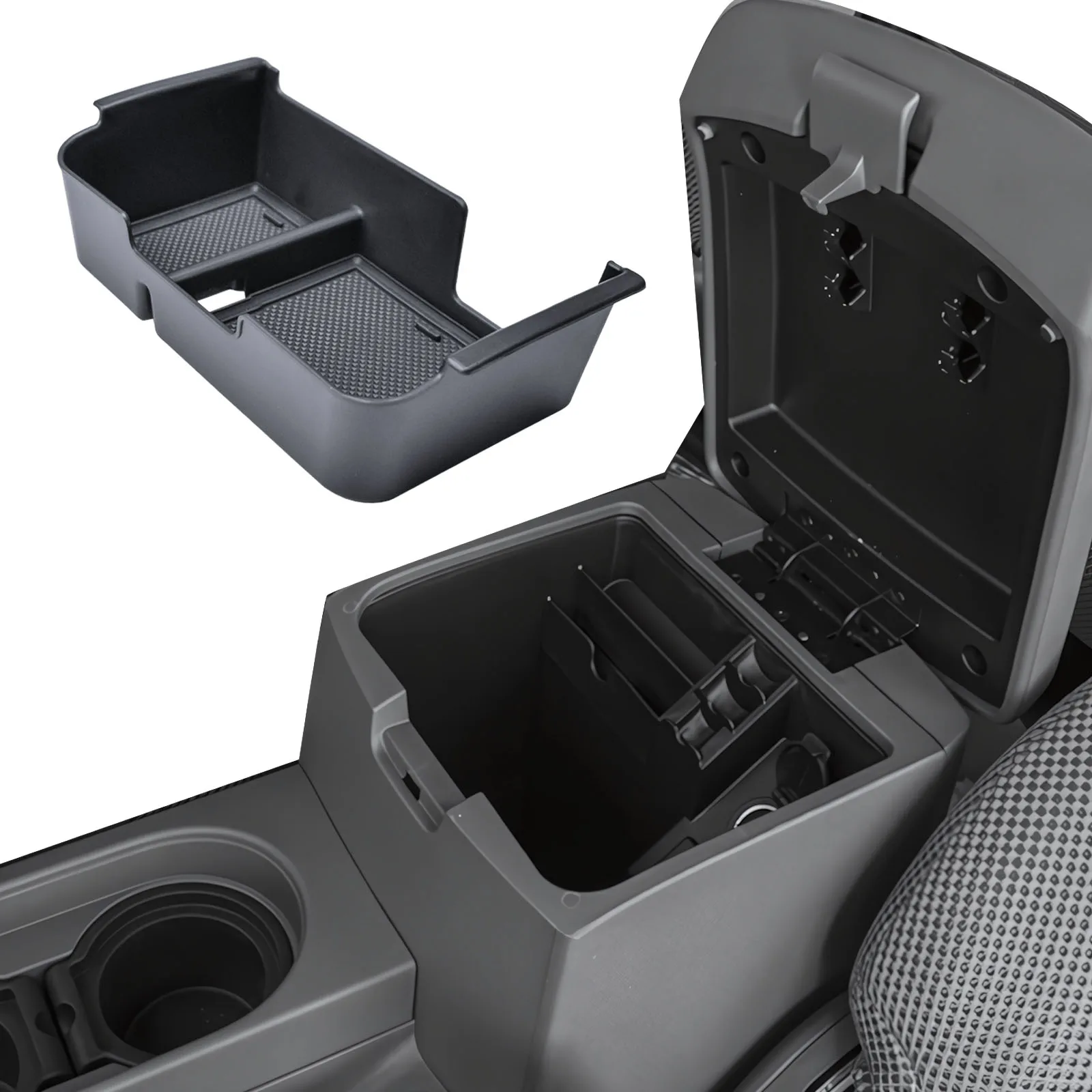 

Center Console Organizer Tray for 2005-2021 Nissan Frontier Armrest Storage Box Center Console Interior Phone Holder Accessories