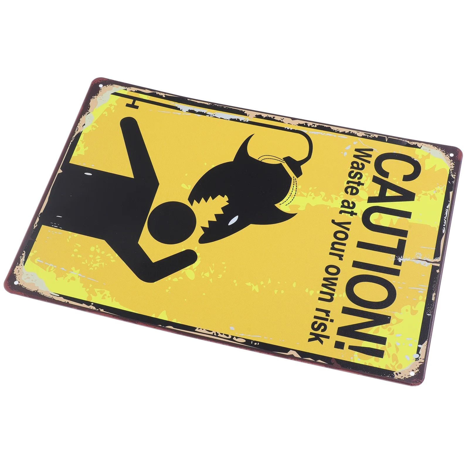 Warning Sign Security Signs Vintage Tips Caution Iron Metal Safety Indication Danger