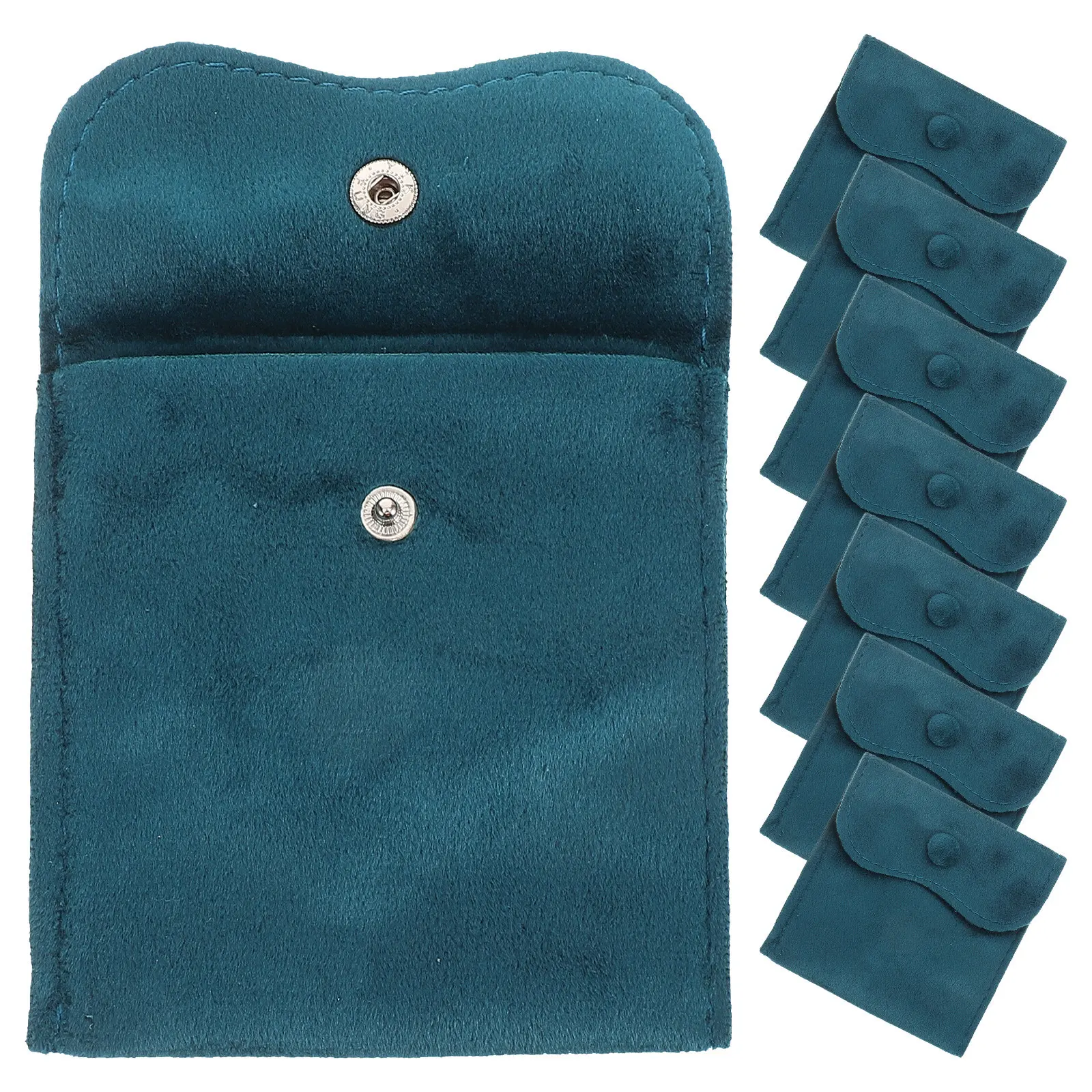 

Набор из 8 компактных мешочков для украшений с кнопками-защелками для хранения ожерелий, браслетов, часов, колец, серег, дорожный органайзер, футляр для украшений, подарок