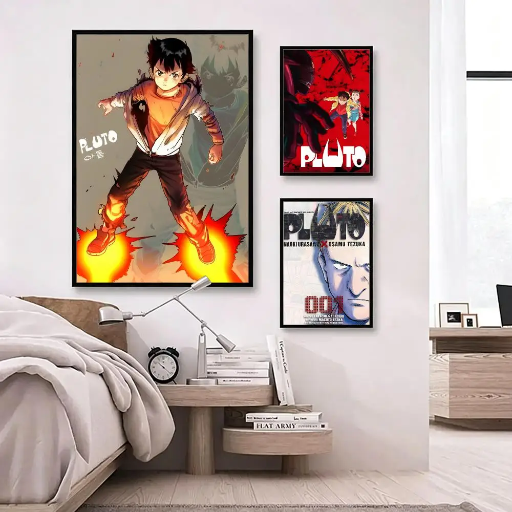 anime PLUTO Poster Poster HD Waterproof Self-adhesive Art Print Wall Decor for Bedroom Living Room Gift