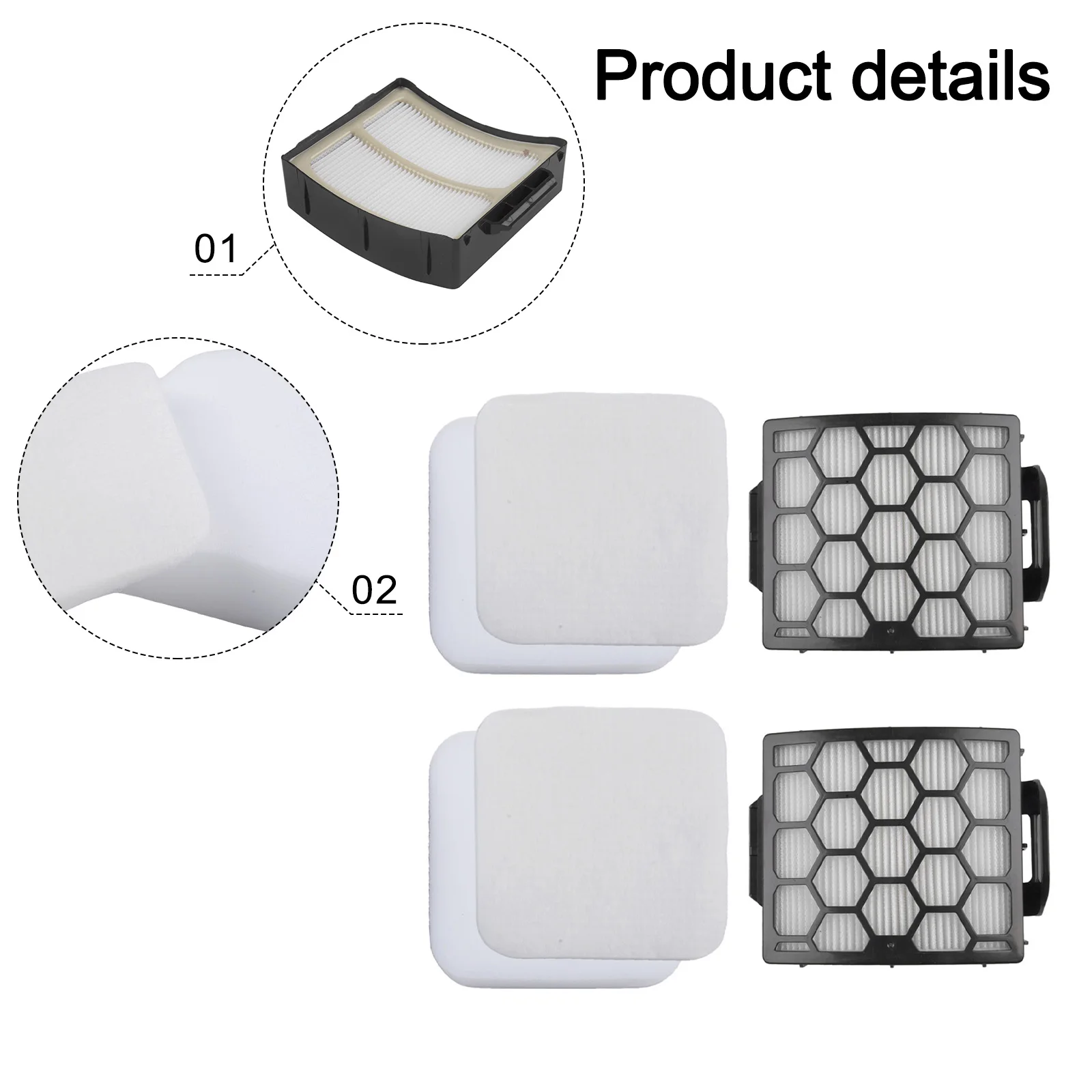 

Совместимые пенопластовые и пластиковые фильтры для моделей пылесосов Shark LA480WM UV850 UV900, улучшающие производительность фильтрации пыли