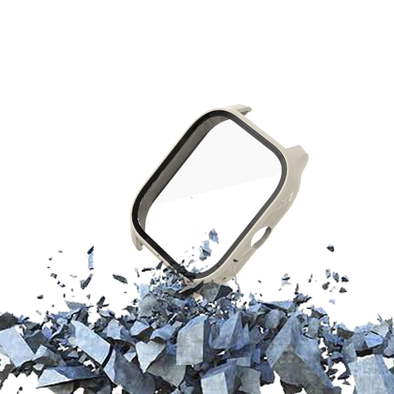 Amazfit-Apple Watch用のストラップ付き保護ケース,ストラップ付き強化ガラス,ケース