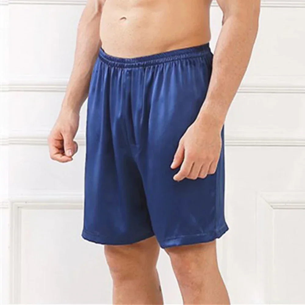 Underwear Man Briefs Home Silk Satin Pajamas Shorts Nightwear Comfortable Breathable Briefs Sleep Bottoms Casual Swimwear