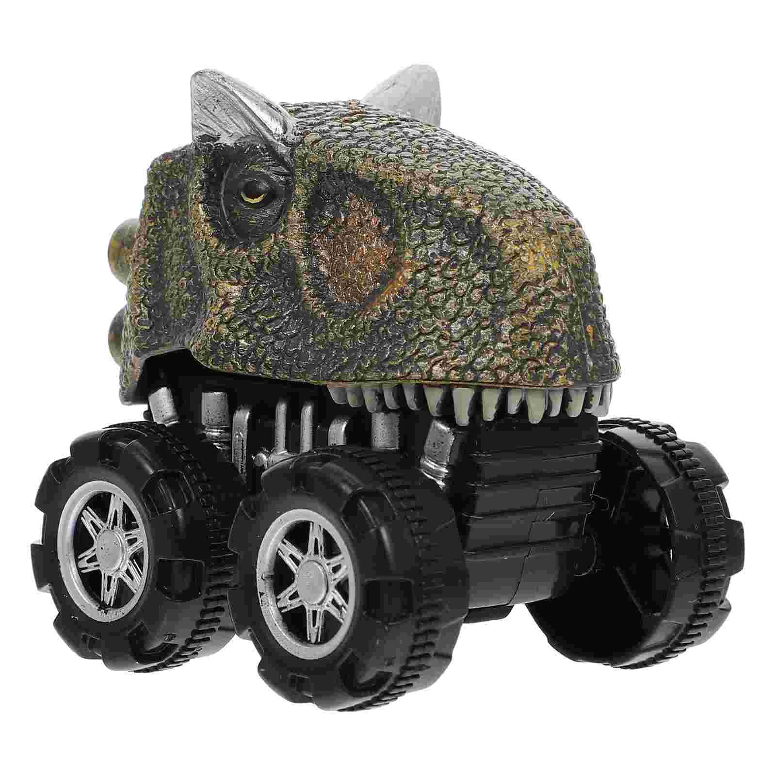 

Pull Back Car Toys Dinosaur Model Lifelike Vehicle for Kids Inertial Plastic Friction Child Mini