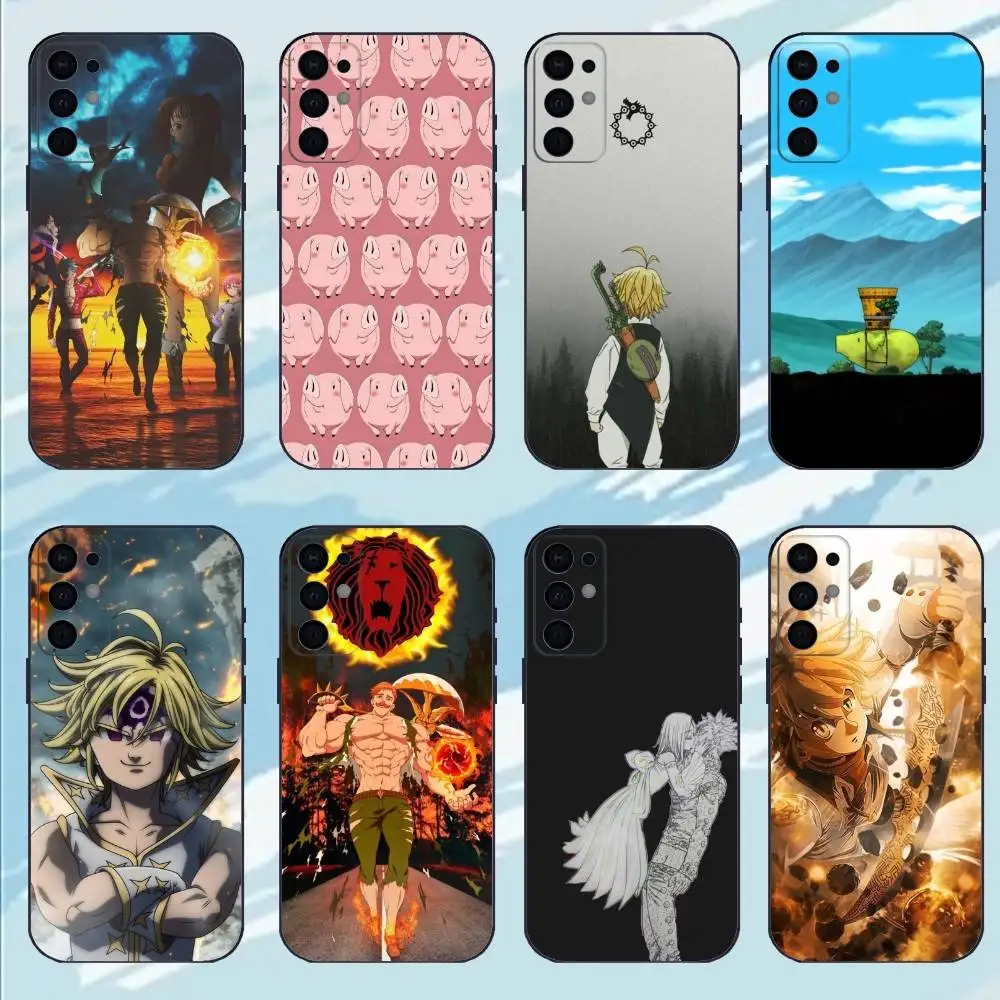 

Anime S-Seven Deadly Sins Phone Case For Samsung S25,S24,S23,S22,S21,S20,Plus, Soft Silicone Black Cover