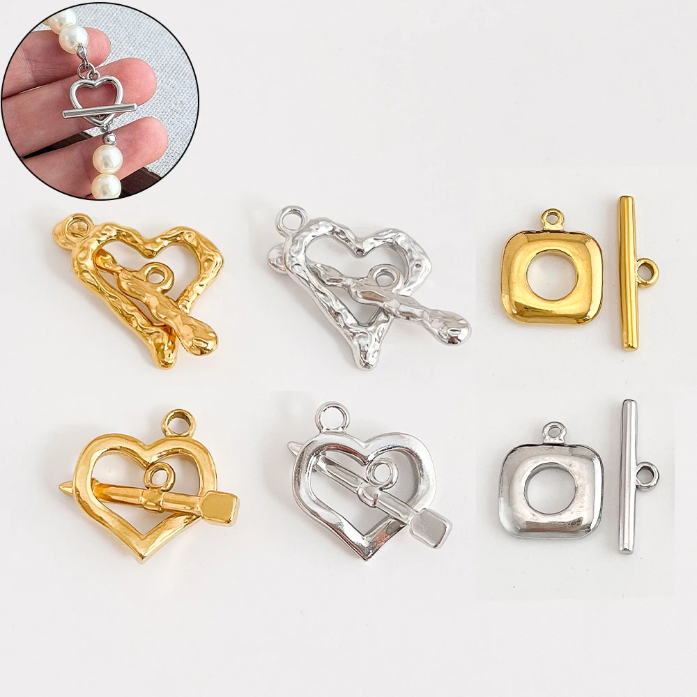 

Сердечный дизайн 30 шт. фурнитура для ювелирных изделий/застежки и крючки из нержавеющей стали для ожерелья/ручная работа/форма сердца/разъемы «сделай сам» # 195742