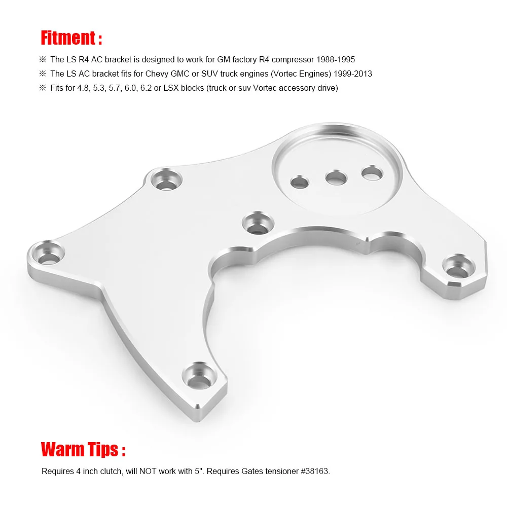 قوس ضاغط مكيف الهواء عالي التركيب لشاحنة دوامة لشيفي لجي إم سي 1999-2013 LQ R4 LS1 LS2 LS3 LS6 LS Swap AC قوس #2