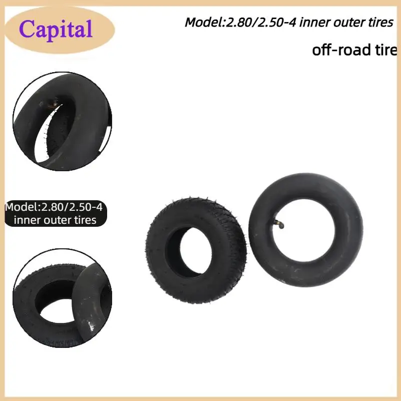 

2.80/2.50-4 Tire with Inner outer tire 2.80/2.50-4 fits Electric Scooter ATV Elderly Mobility Scooter Motorcycles bikecle