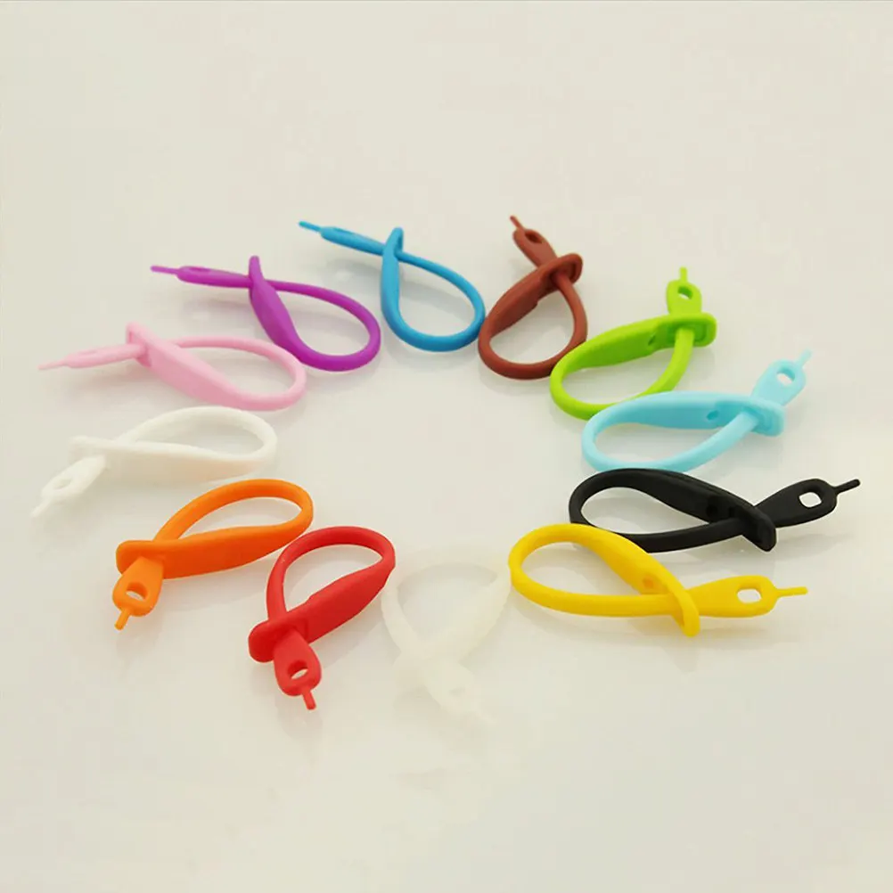 12Pcs Silicone Wineglass Strip Tags Drink Markers Party Wedding Bar Stem Identifier Random Colors Wine Glass Strip Tag