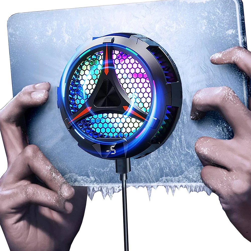 

Magnetic Phone Cooler Fan RGB Lighting for iPad Cooler for iPad Cooling Fan for iPad iPhone for IPad/Surface Pro/Samsung Tab