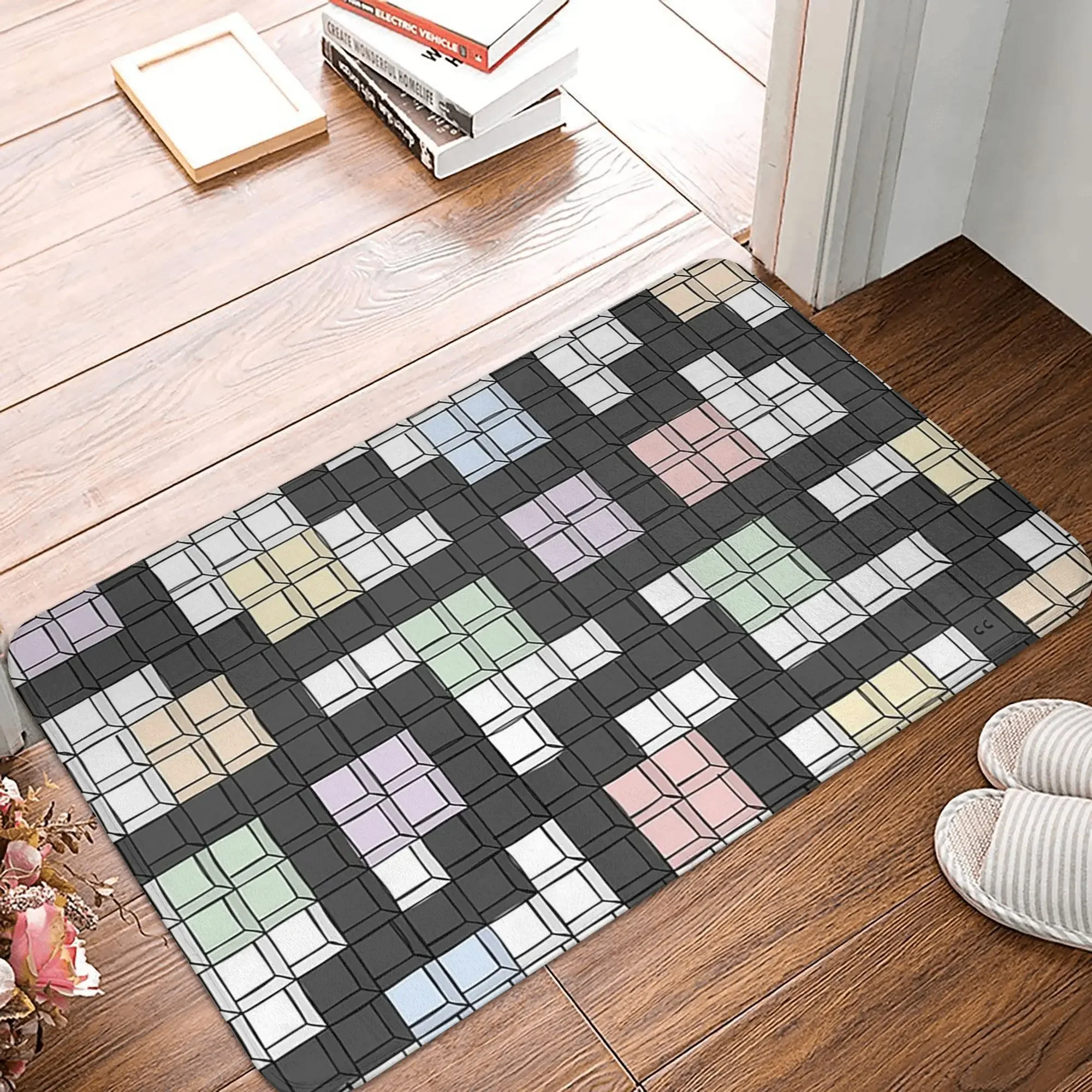 3D Network Anti-slip Doormat Floor Mat Durable Carpet Rug for Kitchen Entrance Home Balcony Footpad Mats