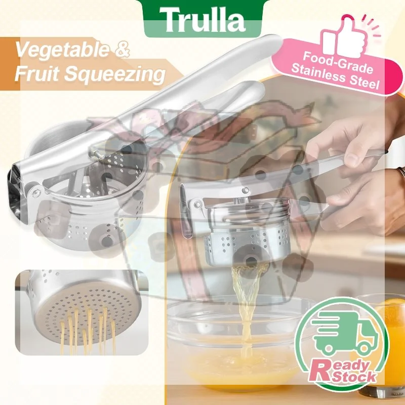 [New Arrival] Stainless Steel Manual Juicer Potato Ricer Multi Functional Food Presser Masher Extractor For Fruit & Vegetable