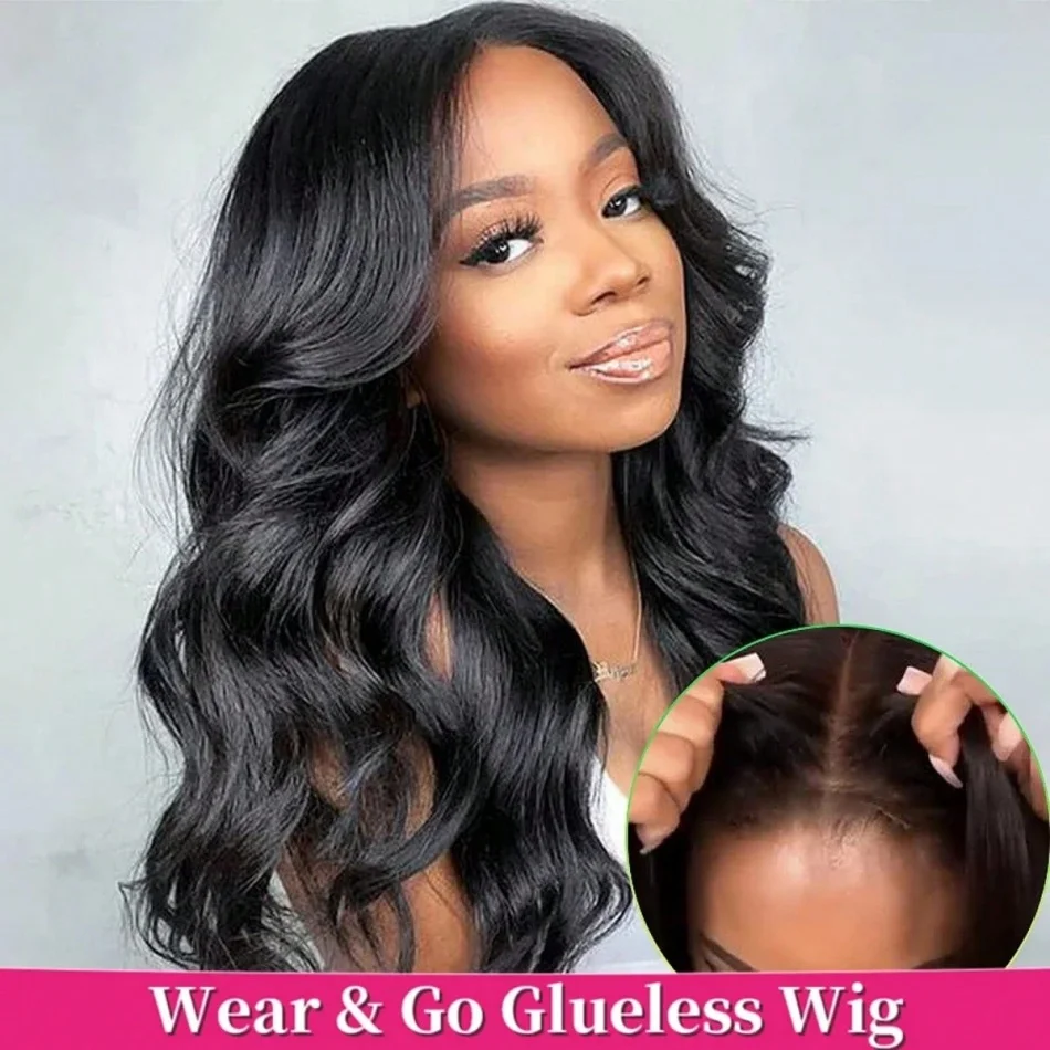 

4X4 Raeay To Go Body Wave Glueless Wig Human Hair Pre Plucked No Lace Closure Human Hair Wig For Black Women 30 36 inches