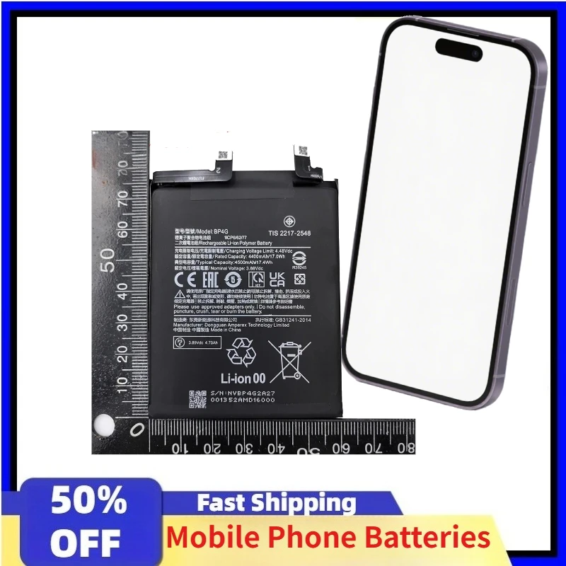 

5000mAh BP4G High Quality Mobile Phone Batteries for Xiaomi 13 MI13 Replacement Batteries Fast Shipping + Free tools