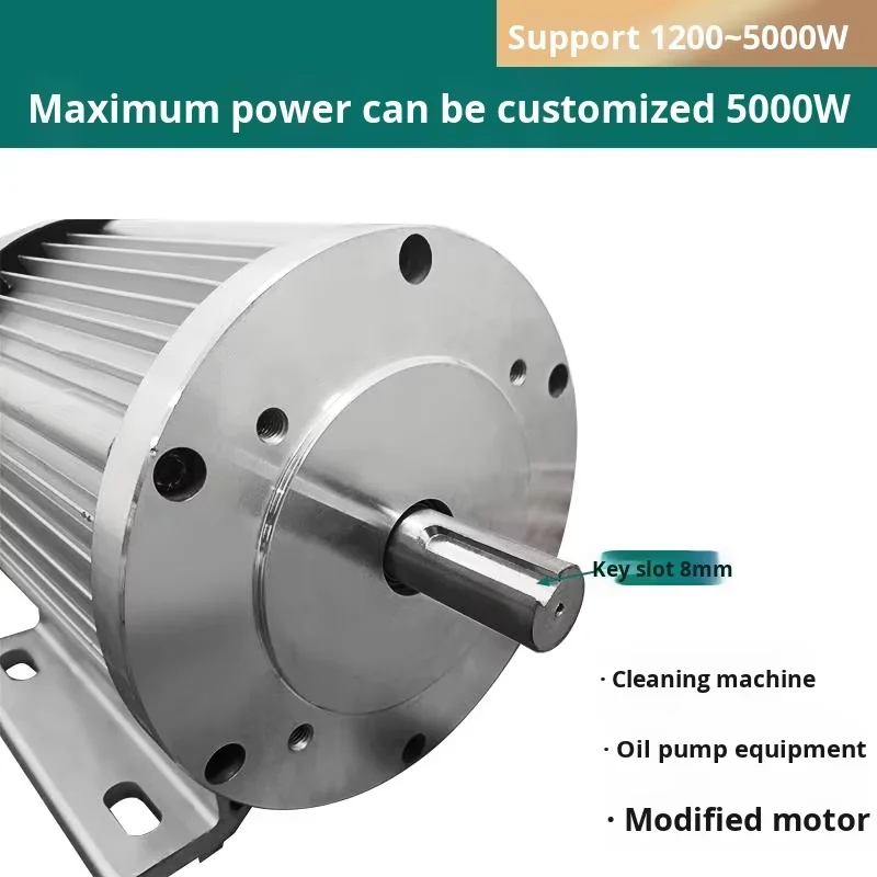 Motor DC Brushless Gelombang Persegi 72V 60V 4000W yang Dapat Disesuaikan, Motor Listrik Berdaya Tinggi untuk Tricycle Pembersih, Aksesoris dan Suku Cadang Daya Terukur