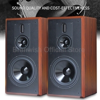 250W 10 Inch Bookshelf Speakers Three-Way Fever Hifi Home Theater System Music Wooden Sound Equipment Amplifiers Passive Speaker