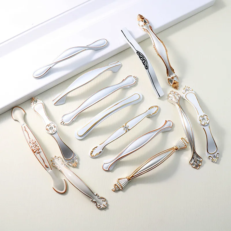 Furniture Handle Knobs Door Pulls Kitchen Knobs Drawer Handle Bedroom Wardrobewood  Bedroom Dresser Decor 96/128mm Aluminum