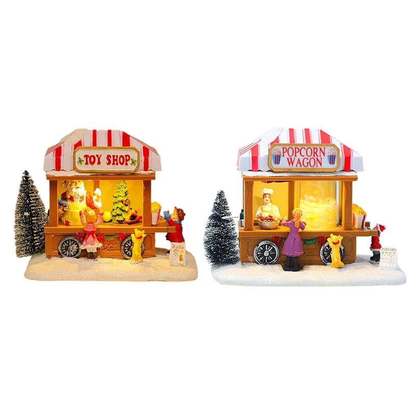 HOT SALE Night Light Music Snow House Christmas Decorations Decoration Windowsill Christmas Holiday Gifts