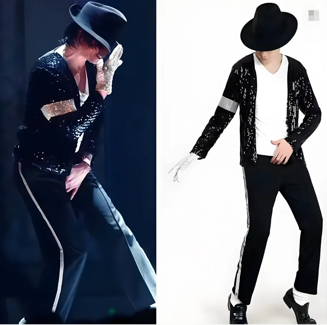 Costume de Michael Jackson 2026 pour cosplay, danse, fête, vêtements de scène hip-hop pour adultes