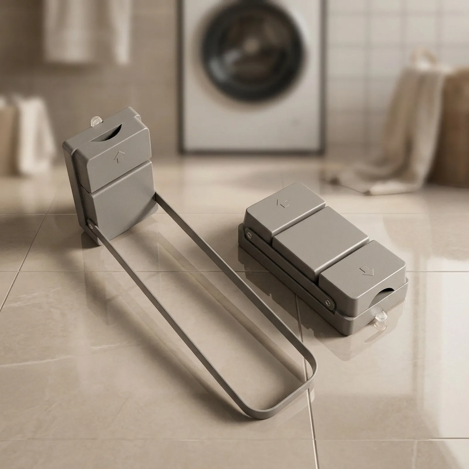 Suction Cup U Shaped Clothes Drying Rack Wall Mounted Foldable Space Saving Organizer for Bathroom and Kitchen