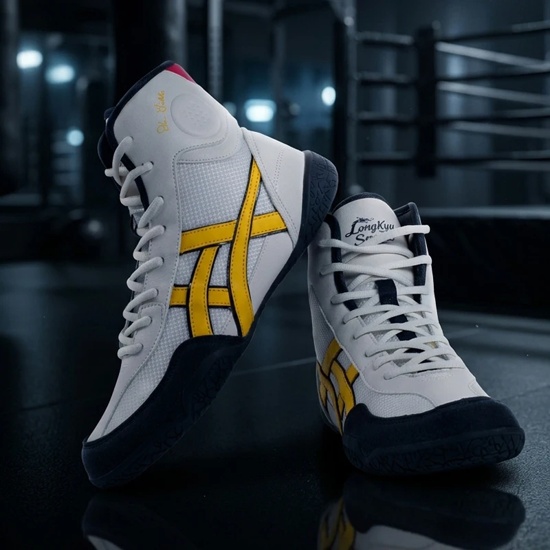 Hochwertige Professionelle Boxschuhe für Herren für Alle Jahreszeiten, Wrestling, Gymnastik, Indoor-Fitness und Umfassendes Training – Detail 8