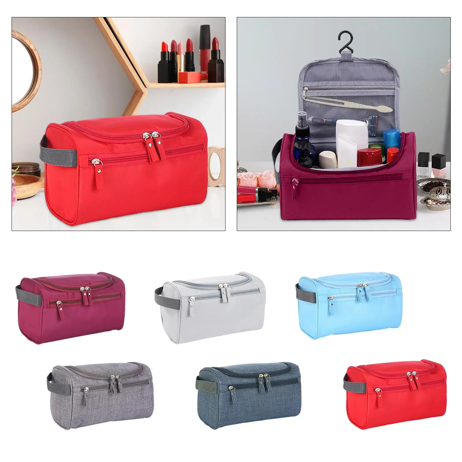 

Travel Toiletry Bag for Women and Men, Water resistant Shaving Bag for Toiletries, Storage Bag with Handle for Cosmetics