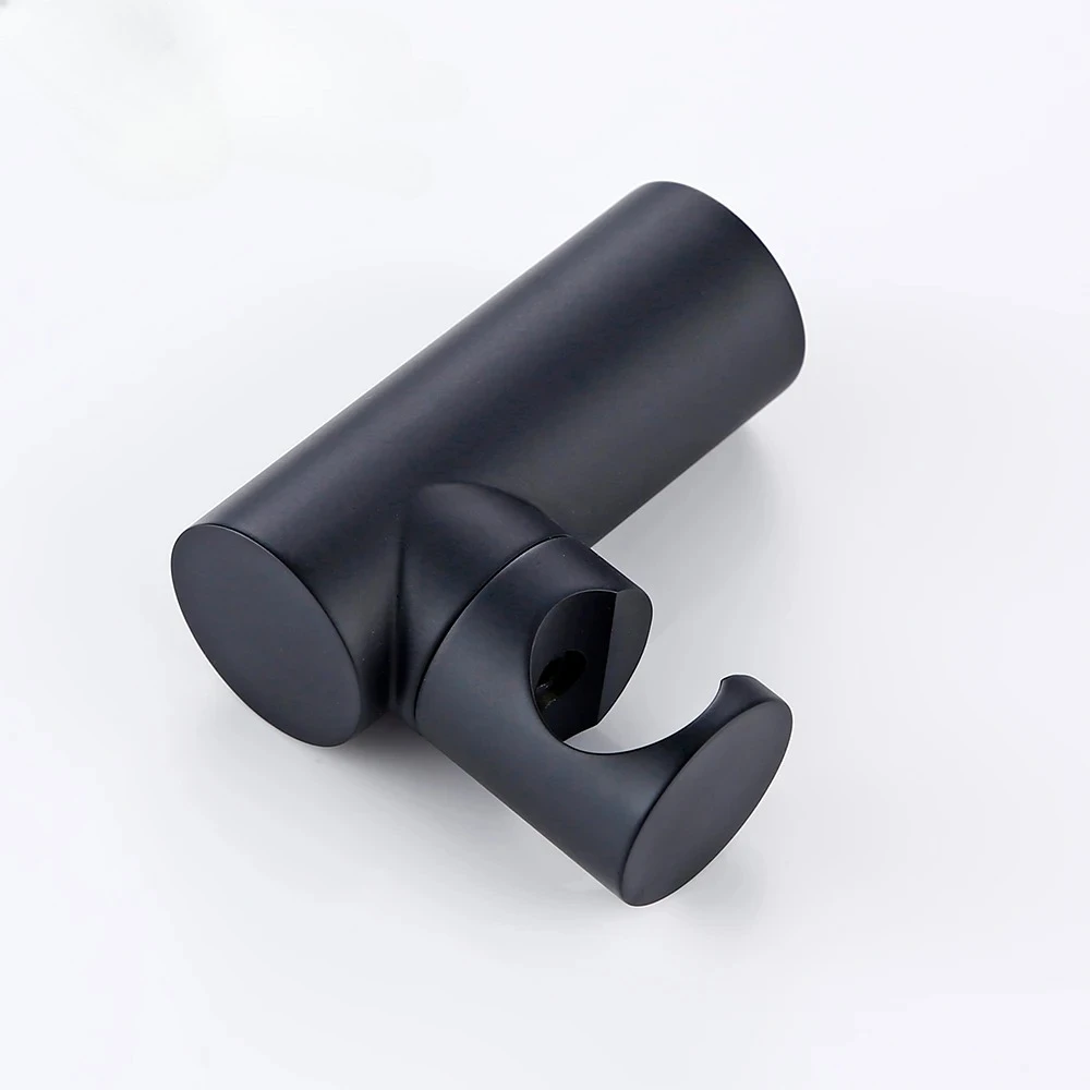 Black Round Brass Wall Mounted Bathroom Faucet Replacement Shower Stand,Wall Mount Shower Head Holder