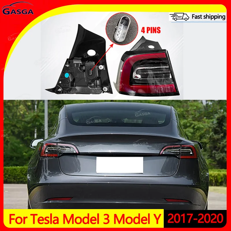 

LED Tail Lights For Tesla Model 3 Model Y 2017-2020 Rear Lamp Turn Signal Light Stop Brake Lamp Driving Fog Lamp EU Version