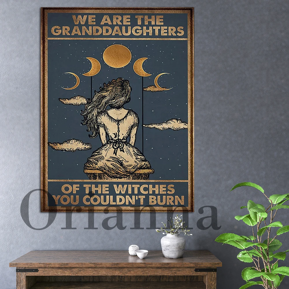 We Are Granddaughters Of The Witches Poster Wall Art Modern Canvas Painting Hd Print Vintage Modular Picture For Halloween Decor