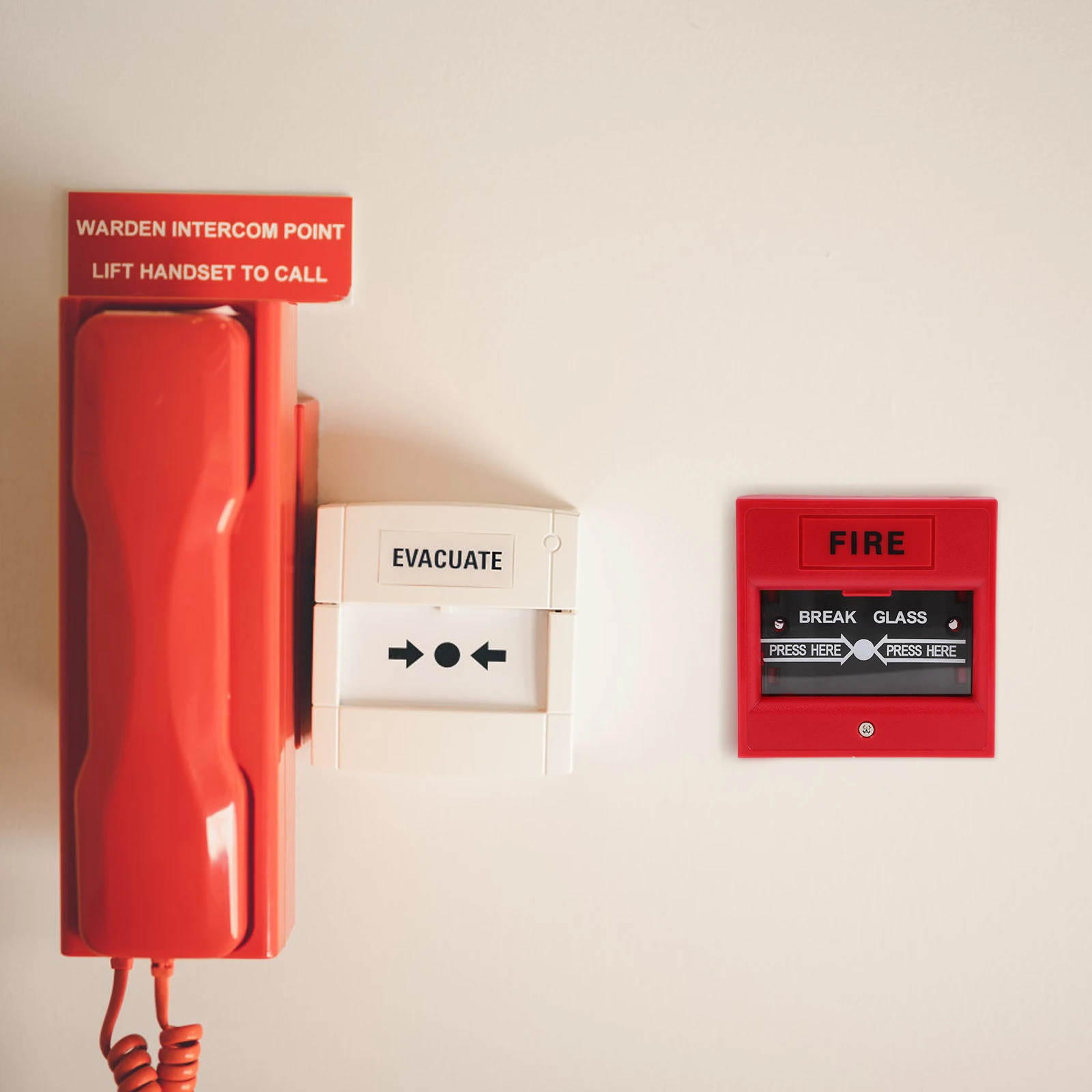 Fire Alarm Button Glass Break Sensor for Home Security Door Break Emergency Escape Access Control System Fire Alarm Button