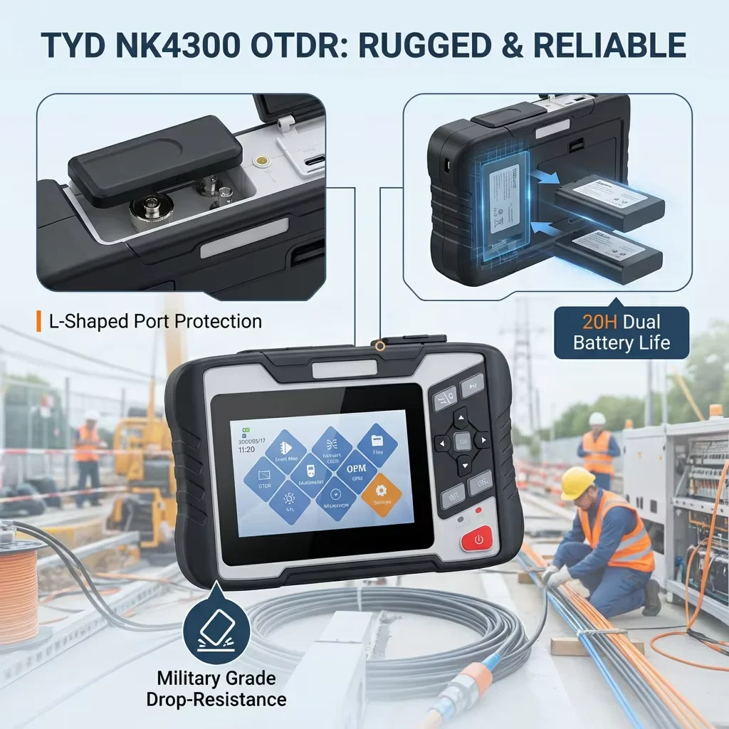 TYD NK4300-D2 Professional Mini OTDR 1310/1550nm Dual Wavelength 26/24dB High Performance Tester  Sync