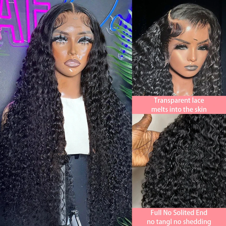 13x6 Loose Deep Wave 30 32 Inches HD Lace Frontal Wig Human Hair 200 Density Brazilian Remy 13x4 Curly Lace Front Wig For Women