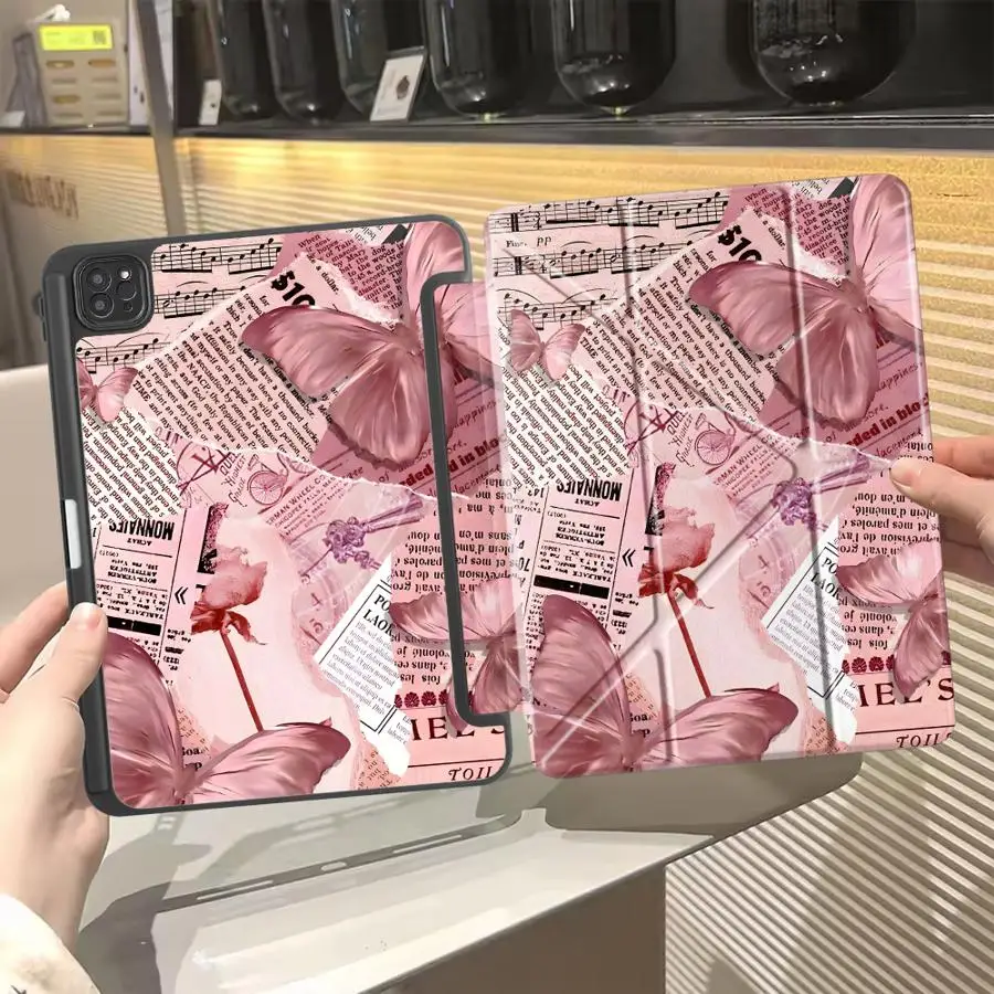 

Креативный чехол для планшета с рисунком бабочки для iPad Air 4 5 M3 M2 1 2 M4 11 дюймов Pro 11th 10th 9th 8th 7th 12.9 дюймов Mini 6 7 Pro 2025