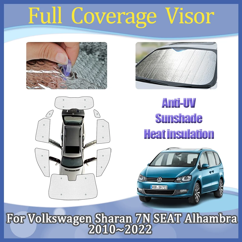 

For Volkswagen Sharan 7N SEAT Alhambra 2010~2022 Sunscreen Window Sun Visors Sunshade Thermal Insulation Anti-UV Car Accessories