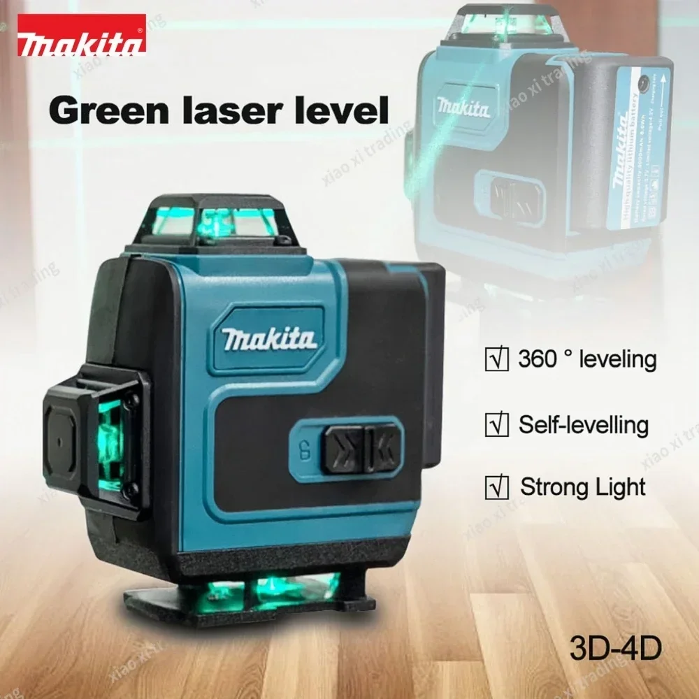 Makita Laser Level 16 Lines 4D Green Line Self Leveling 360 Horizontal And Vertical Super Powerful Laser Level Green Beam