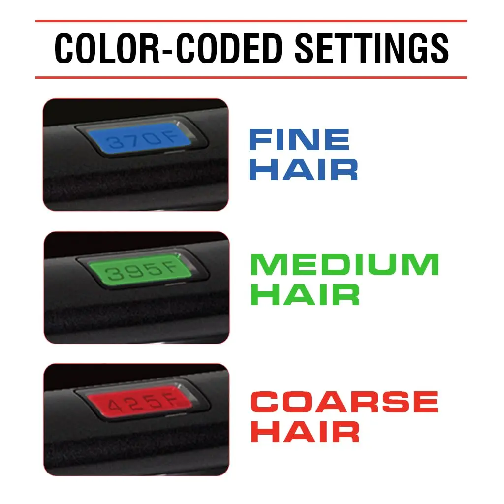 Flat Iron Hair Straightener with Titanium-Ceramic Plates, Fast 40s Heat Up, 1.25" for Smooth Frizz-Free Style view 3