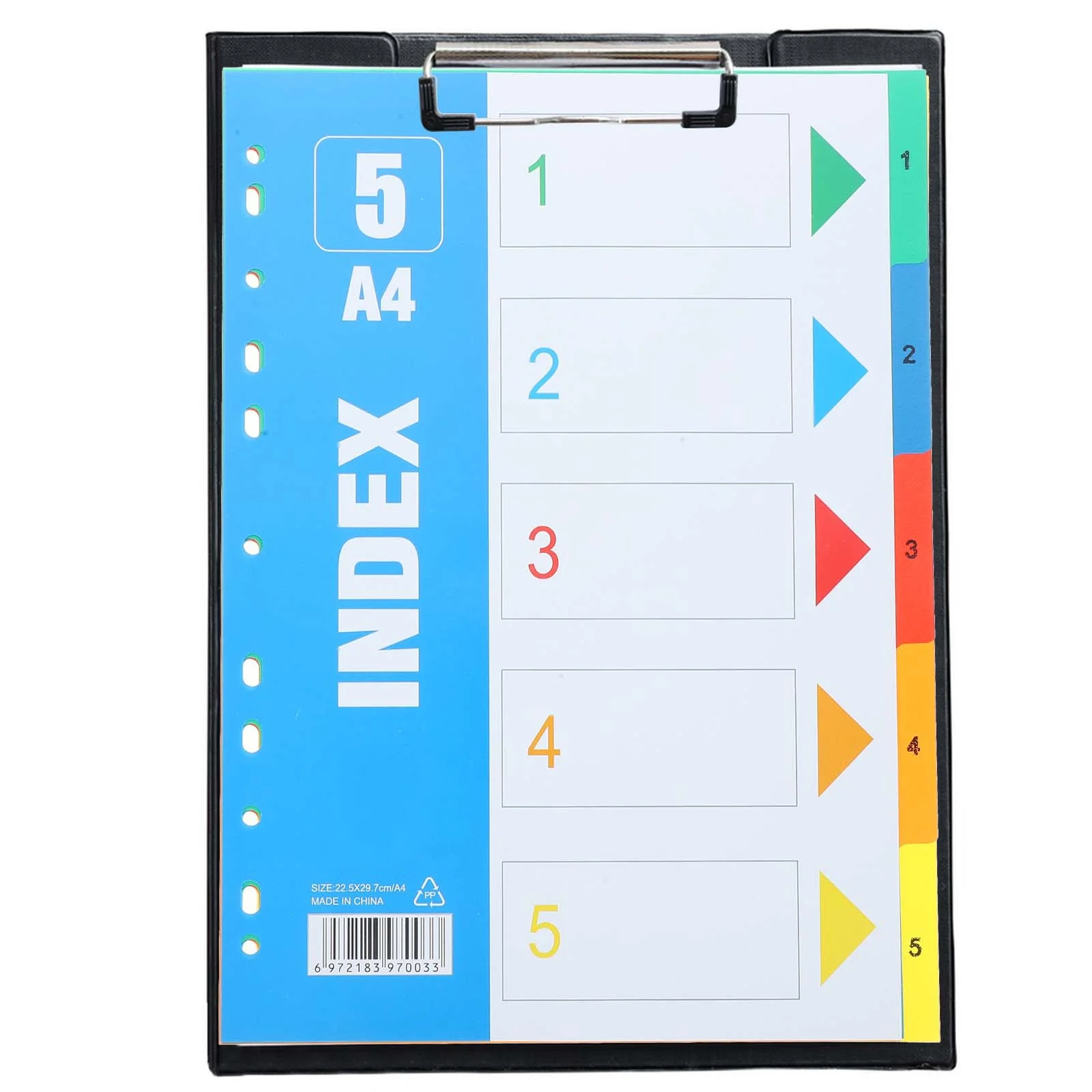 

1Set Tabs PP Binder Dividers Household Office Notebook A4 Dividers Pastel File Separators for Study Work
