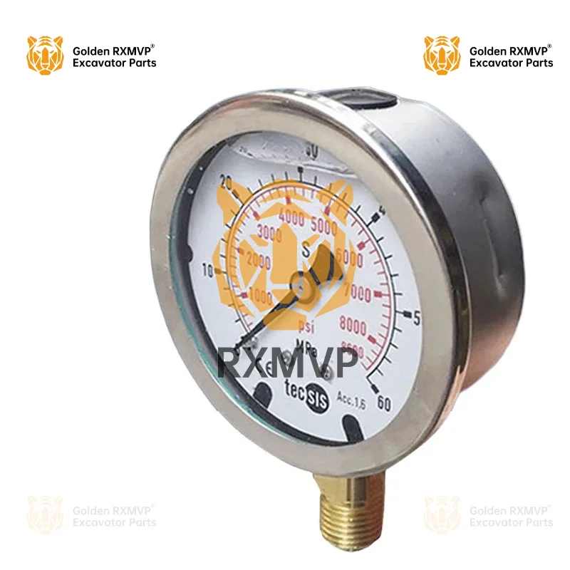 For Tecsis Shockproof Pressure Gauge Pilot Oil Pressure Gauge Engineering Machinery Hydraulic Pump Pressure Gauge Excavator Part