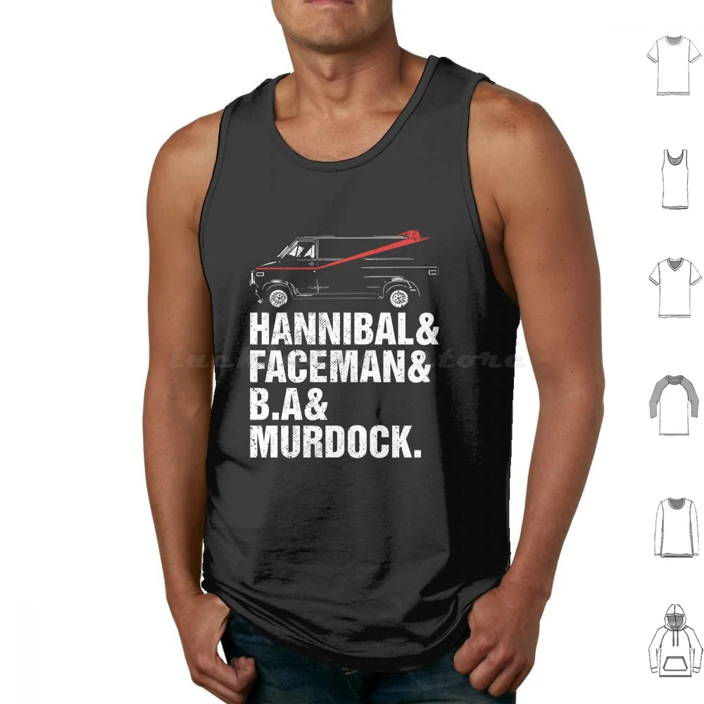 The A-Team Tank Tops Print Cotton A Team The A Team Funny Mr T Hannibal Team Tv 80s Murdock Geek Retro Face Vintage