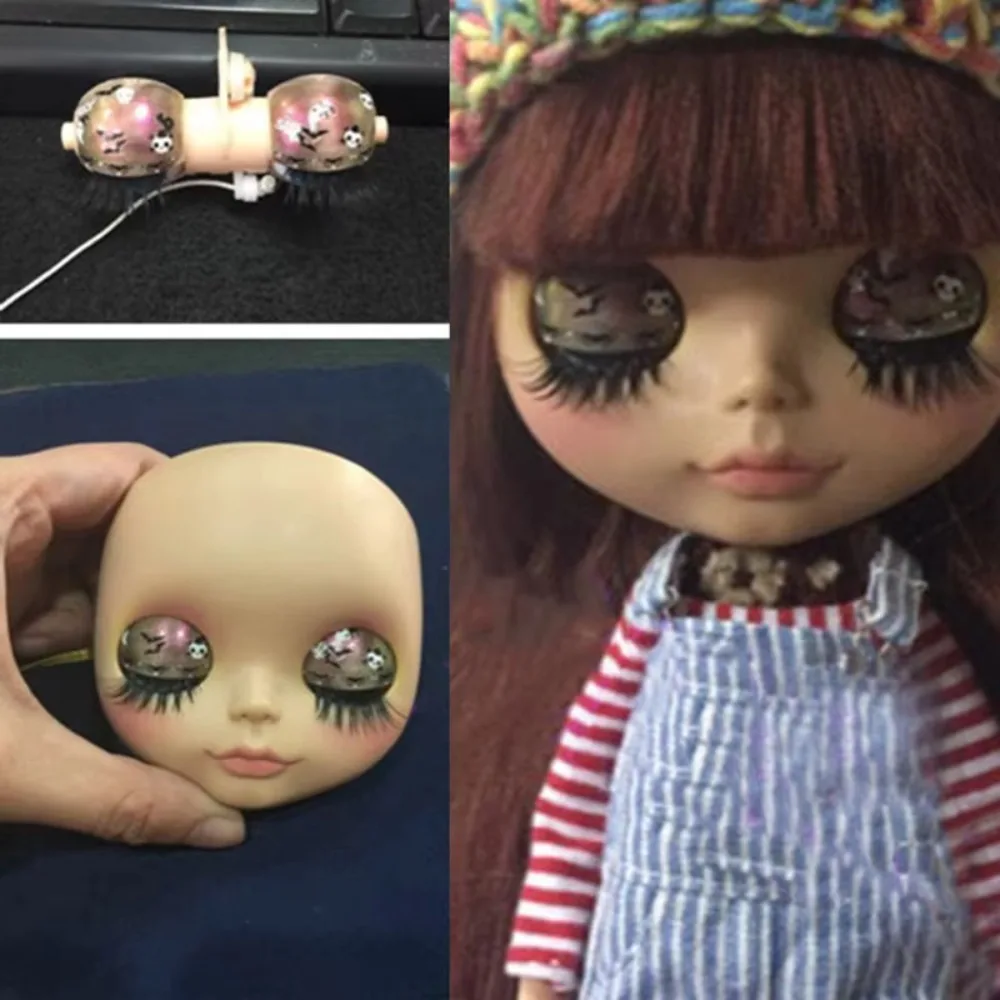 Tornillos bonitos 1/6, mecanismo de ojos Blyth, maquinaria, párpado pintado helado, ojos de muñeca personalizados DIY, ojos coloridos creativos DBS para dormir, 1/6 BJD