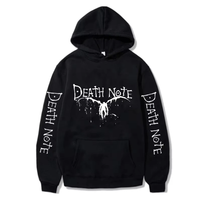 Death Note Hoodie Oversized Unisex Graphic Print Crew Neck T-Shirt for Men Women Streetwear Trendy high quality Couples top soft